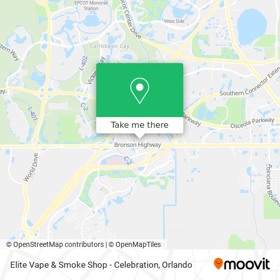 Elite Vape & Smoke Shop - Celebration map