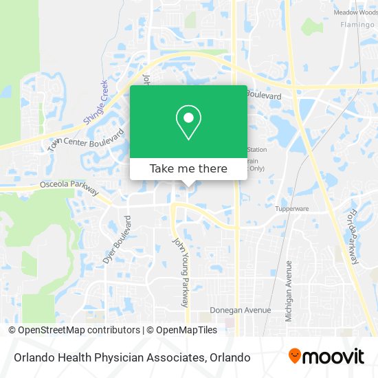 Mapa de Orlando Health Physician Associates