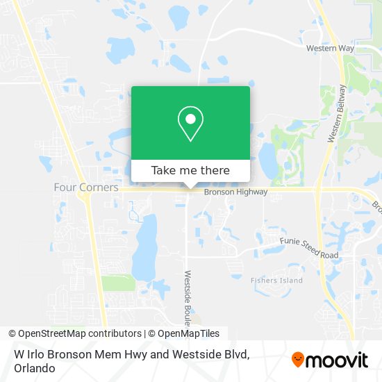 W Irlo Bronson Mem Hwy and Westside Blvd map