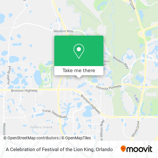A Celebration of Festival of the Lion King map