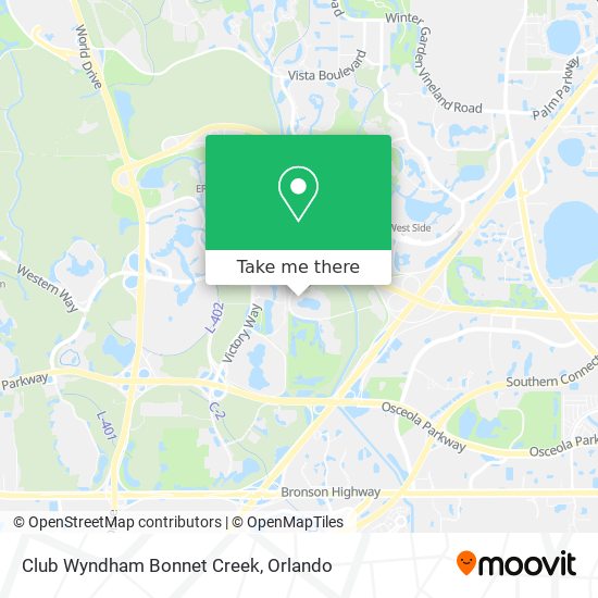 Mapa de Club Wyndham Bonnet Creek