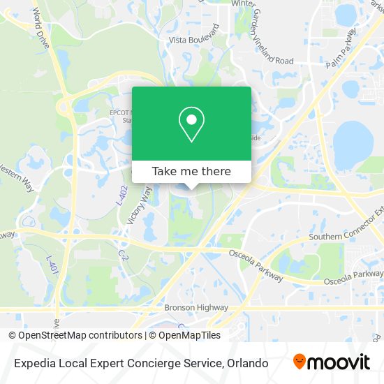 Mapa de Expedia Local Expert Concierge Service