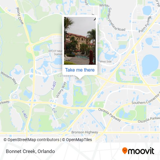 Bonnet Creek map