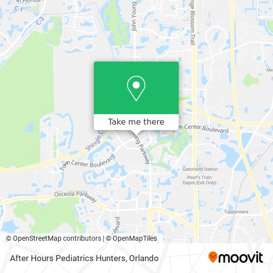 After Hours Pediatrics Hunters map