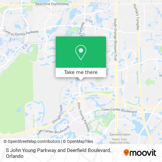 S John Young Parkway and Deerfield Boulevard map