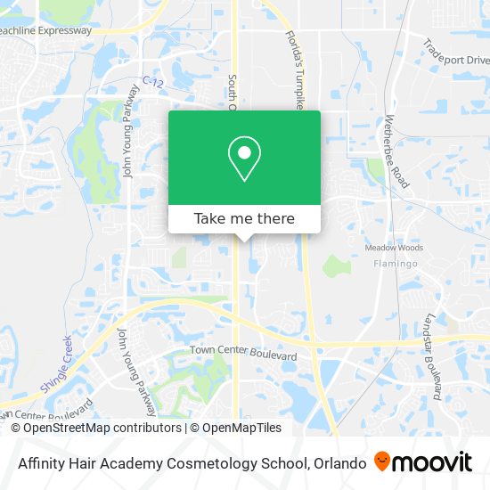 Mapa de Affinity Hair Academy Cosmetology School