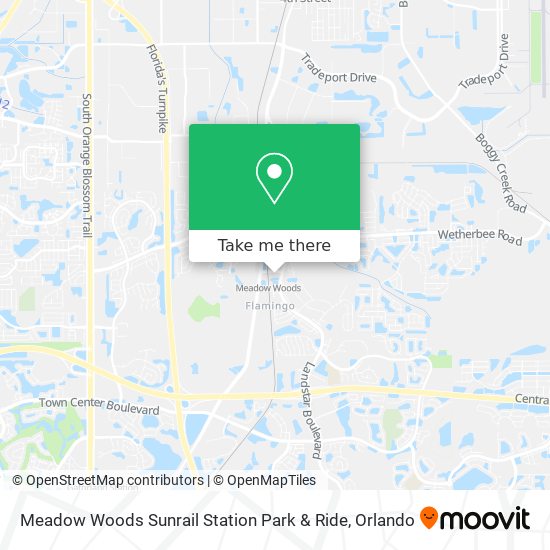 Meadow Woods Sunrail Station Park & Ride map