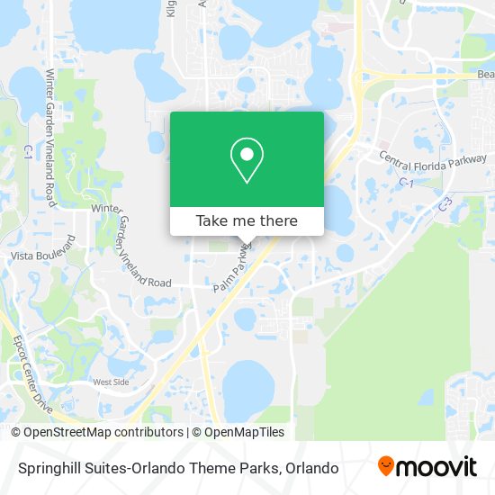 Springhill Suites-Orlando Theme Parks map