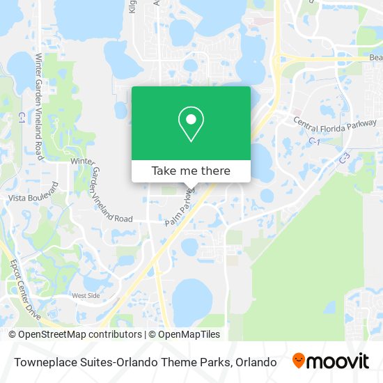 Towneplace Suites-Orlando Theme Parks map