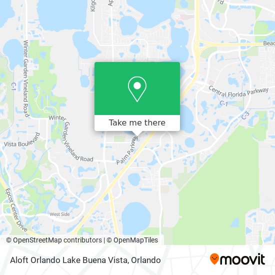 Mapa de Aloft Orlando Lake Buena Vista