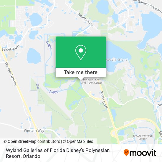Wyland Galleries of Florida Disney's Polynesian Resort map