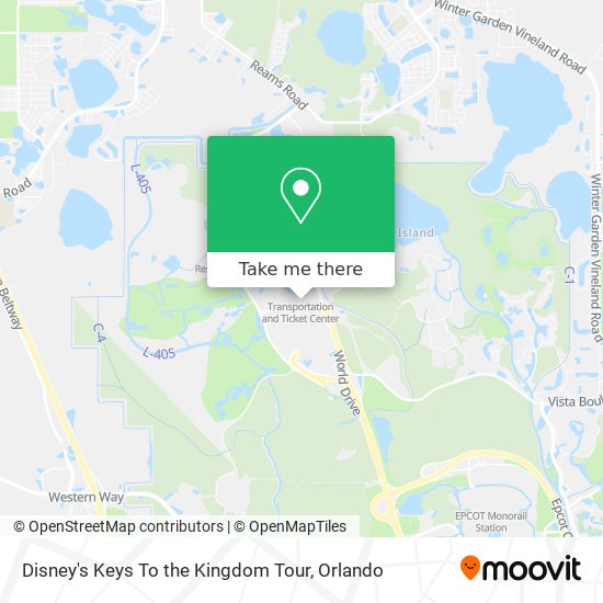 Disney's Keys To the Kingdom Tour map