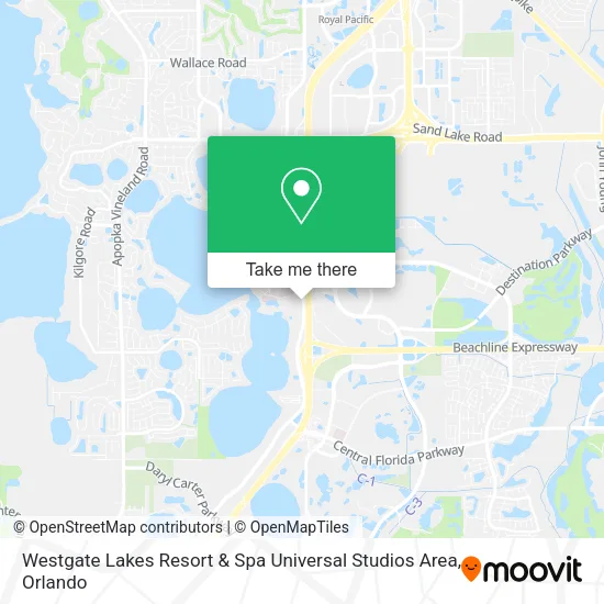 Westgate Lakes Resort & Spa Universal Studios Area map