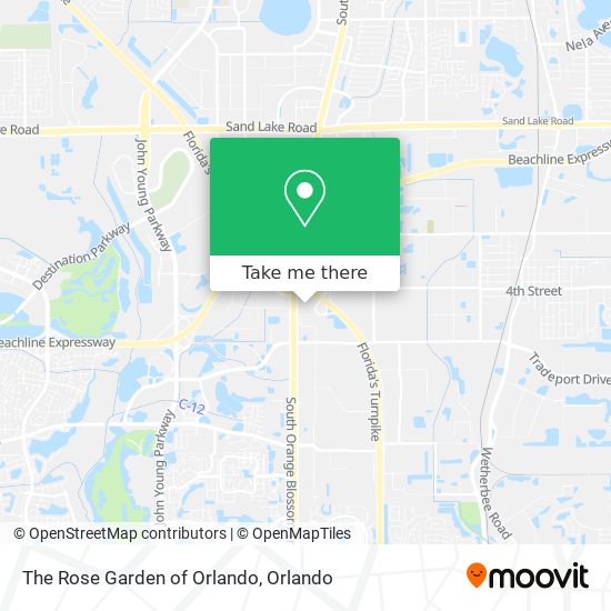 The Rose Garden of Orlando map