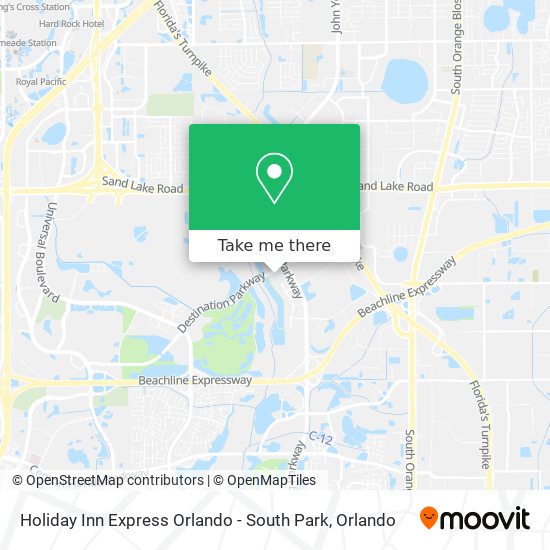 Holiday Inn Express Orlando - South Park map