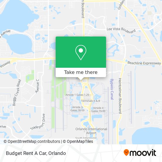 Budget Rent A Car map