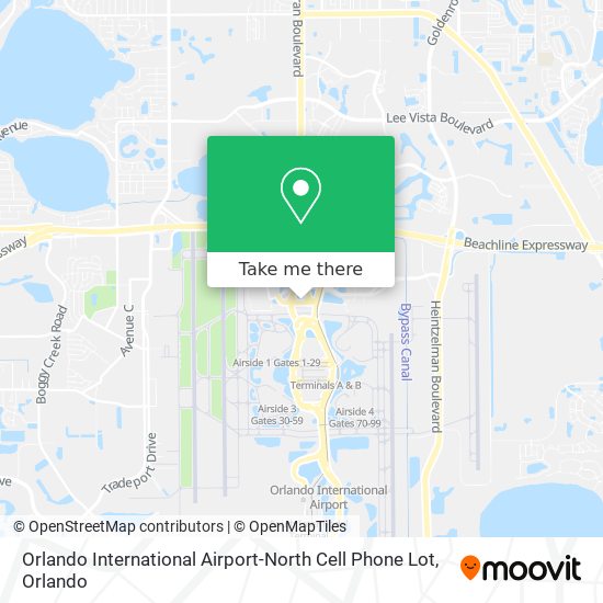 How to get to Orlando International Airport-North Cell Phone Lot 