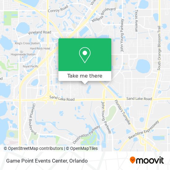 Game Point Events Center map