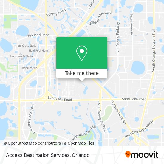 Access Destination Services map
