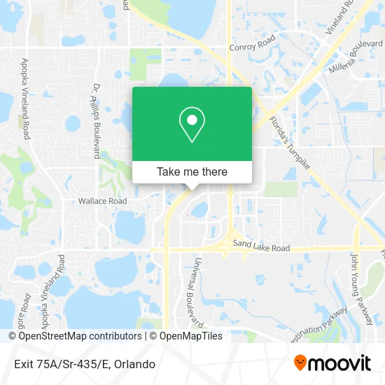 Mapa de Exit 75A/Sr-435/E