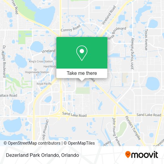 Dezerland Park Orlando map