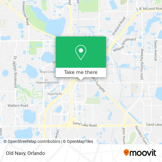 Mapa de Old Navy