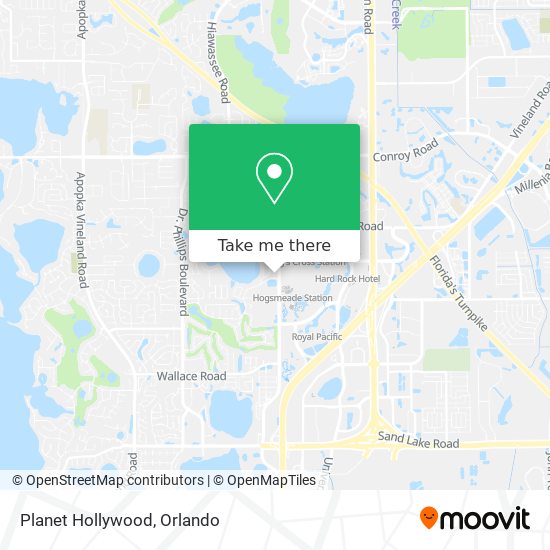 Planet Hollywood map