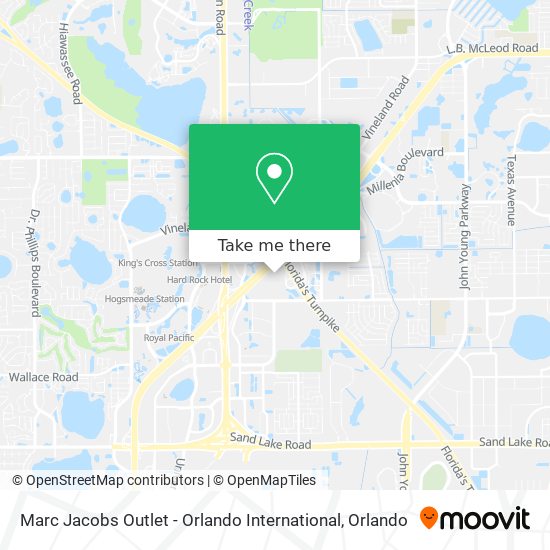 Marc Jacobs Outlet - Orlando International map