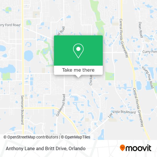 Anthony Lane and Britt Drive map