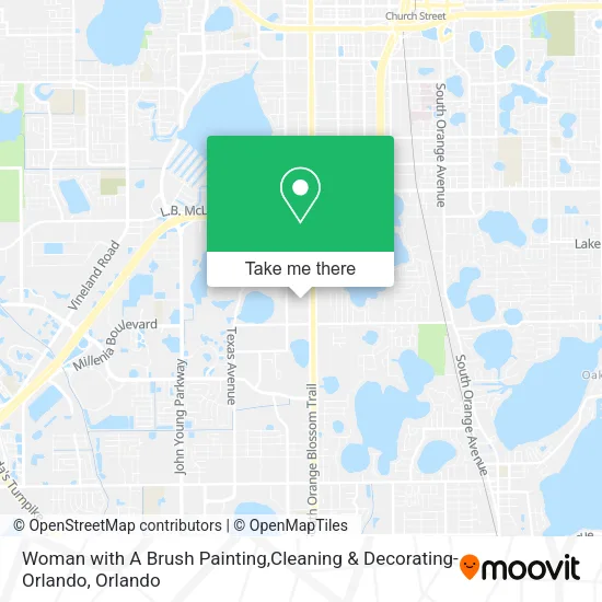 Mapa de Woman with A Brush Painting,Cleaning & Decorating- Orlando