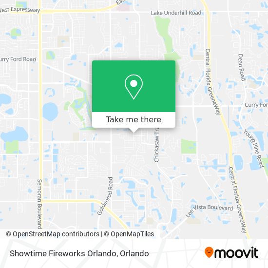 Mapa de Showtime Fireworks Orlando