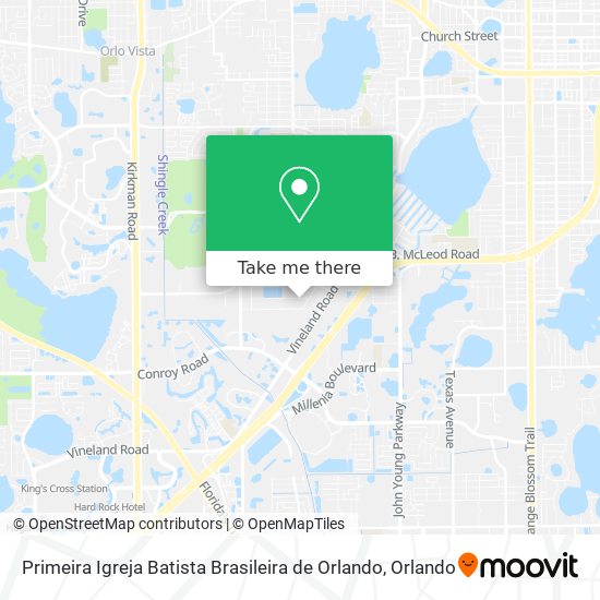 Primeira Igreja Batista Brasileira de Orlando map