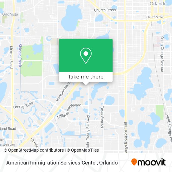 Mapa de American Immigration Services Center