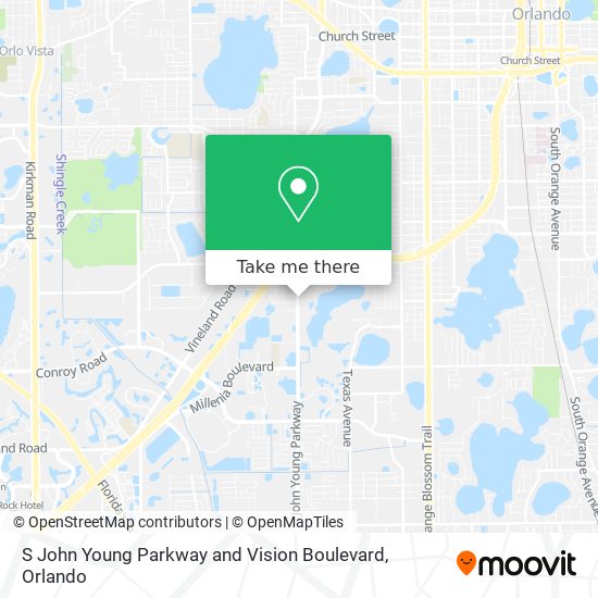 S John Young Parkway and Vision Boulevard map