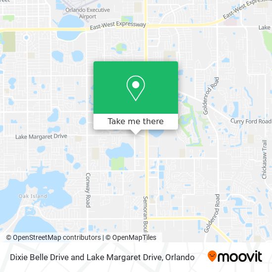 Dixie Belle Drive and Lake Margaret Drive map