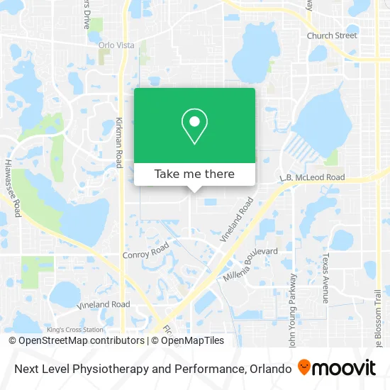 Next Level Physiotherapy and Performance map