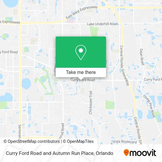 Mapa de Curry Ford Road and Autumn Run Place