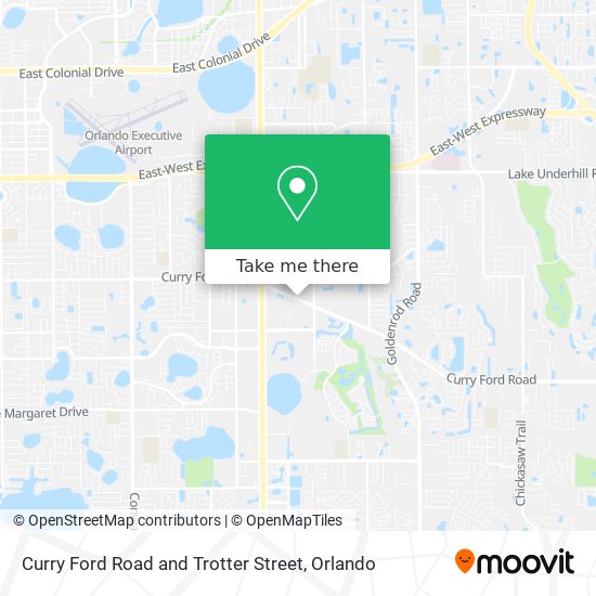 Curry Ford Road and Trotter Street map
