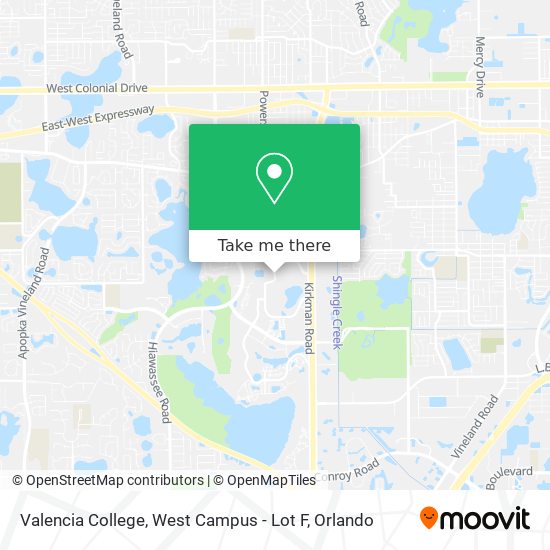 Mapa de Valencia College, West Campus - Lot F