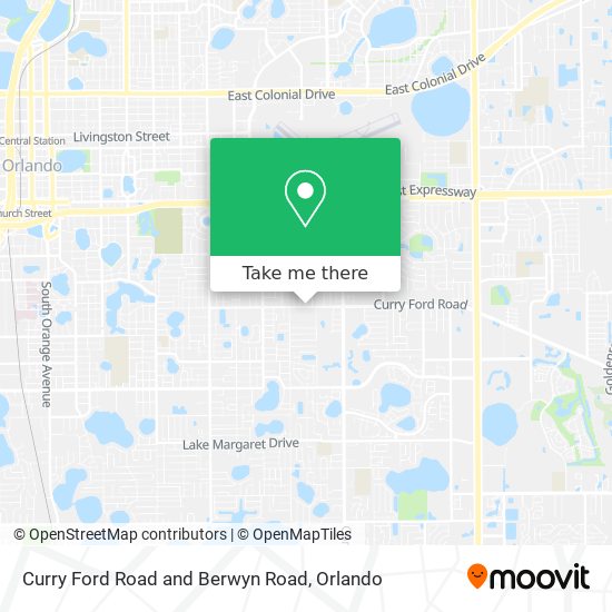 Curry Ford Road and Berwyn Road map