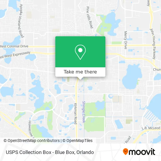 Mapa de USPS Collection Box - Blue Box