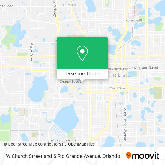 Mapa de W Church Street and S Rio Grande Avenue