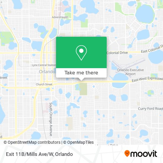 Exit 11B/Mills Ave/W map
