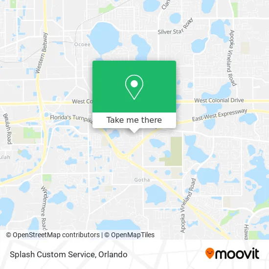Splash Custom Service map