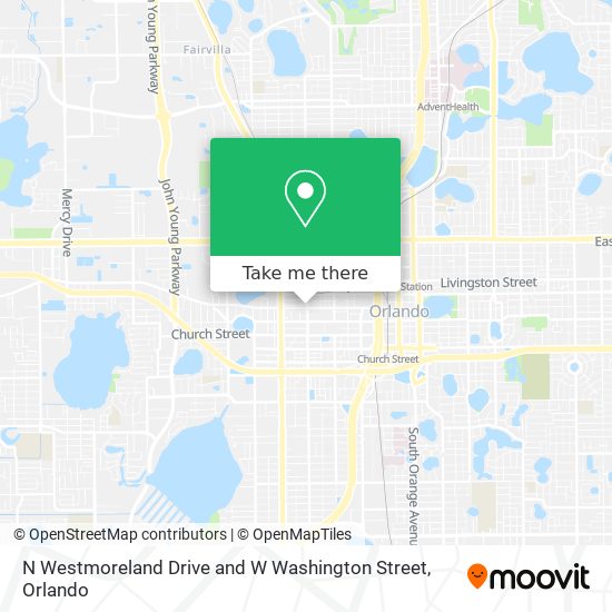 N Westmoreland Drive and W Washington Street map