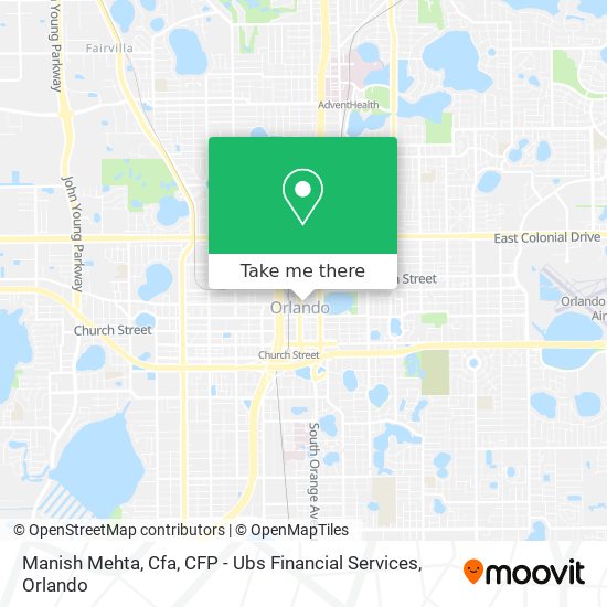 Mapa de Manish Mehta, Cfa, CFP - Ubs Financial Services