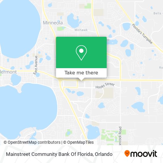 Mainstreet Community Bank Of Florida map