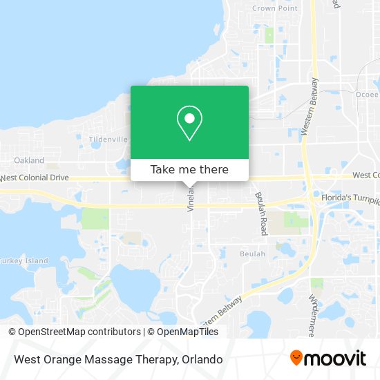 West Orange Massage Therapy map