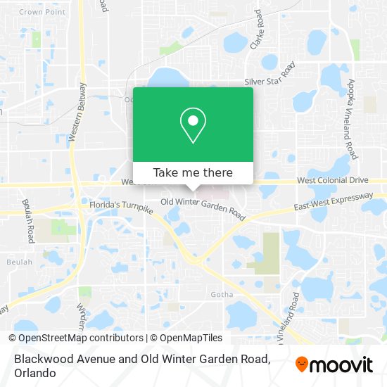 Mapa de Blackwood Avenue and Old Winter Garden Road