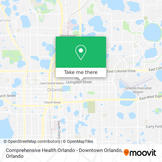 Comprehensive Health Orlando - Downtown Orlando map